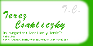 terez csapliczky business card